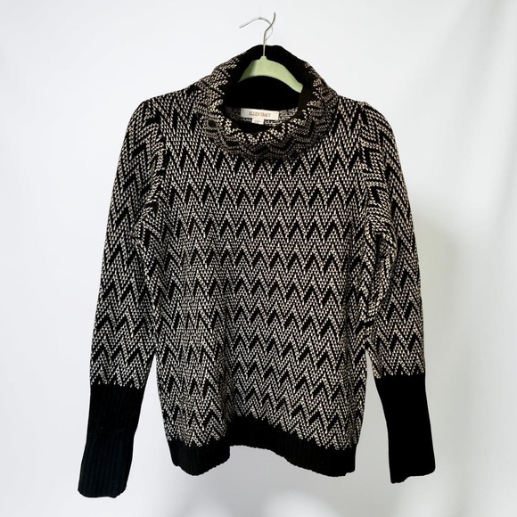 Ellen Tracy Sweaters - Ellen Tracy Chevron Turtleneck Sweater